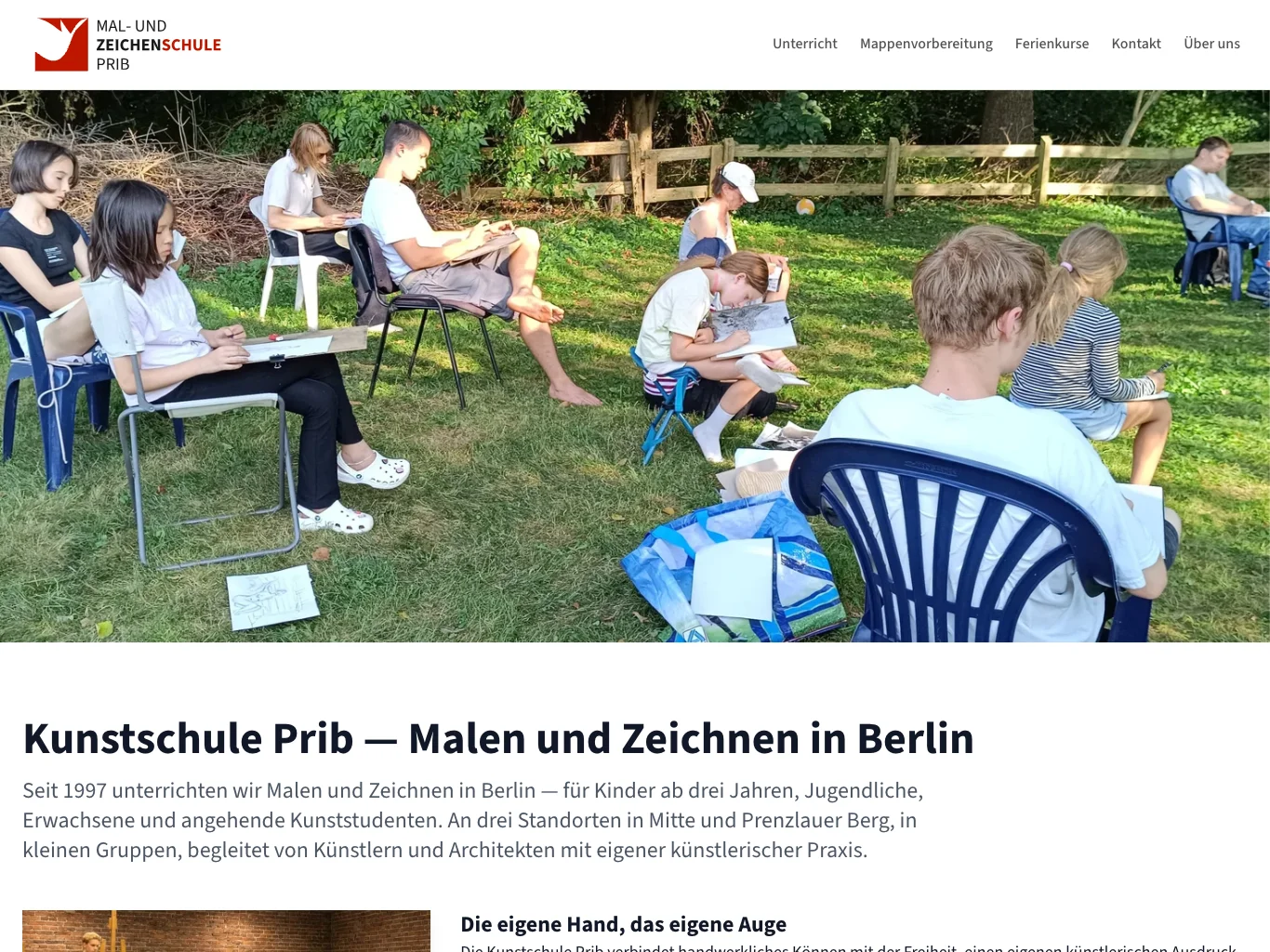 Website Kunstschule Prib
